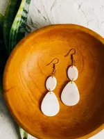 Ten Thousand Villages Vanilla Drop Tagua Earrings