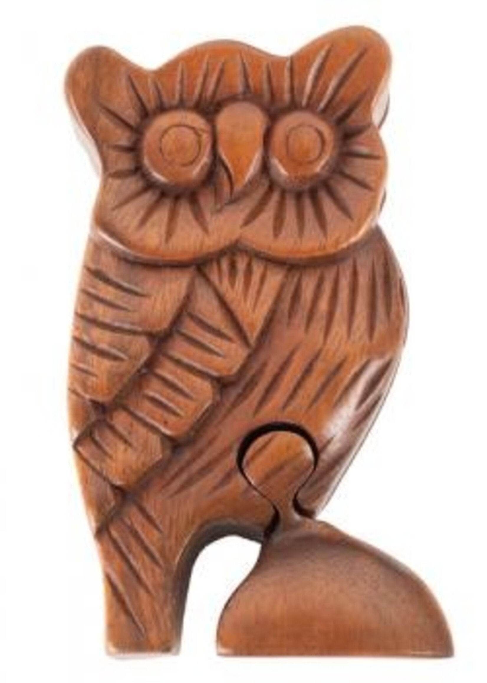 Benjamin International Wooden Owl Puzzle Box