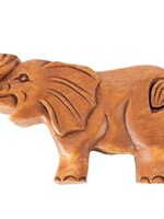 Benjamin International Wooden Elephant puzzle box