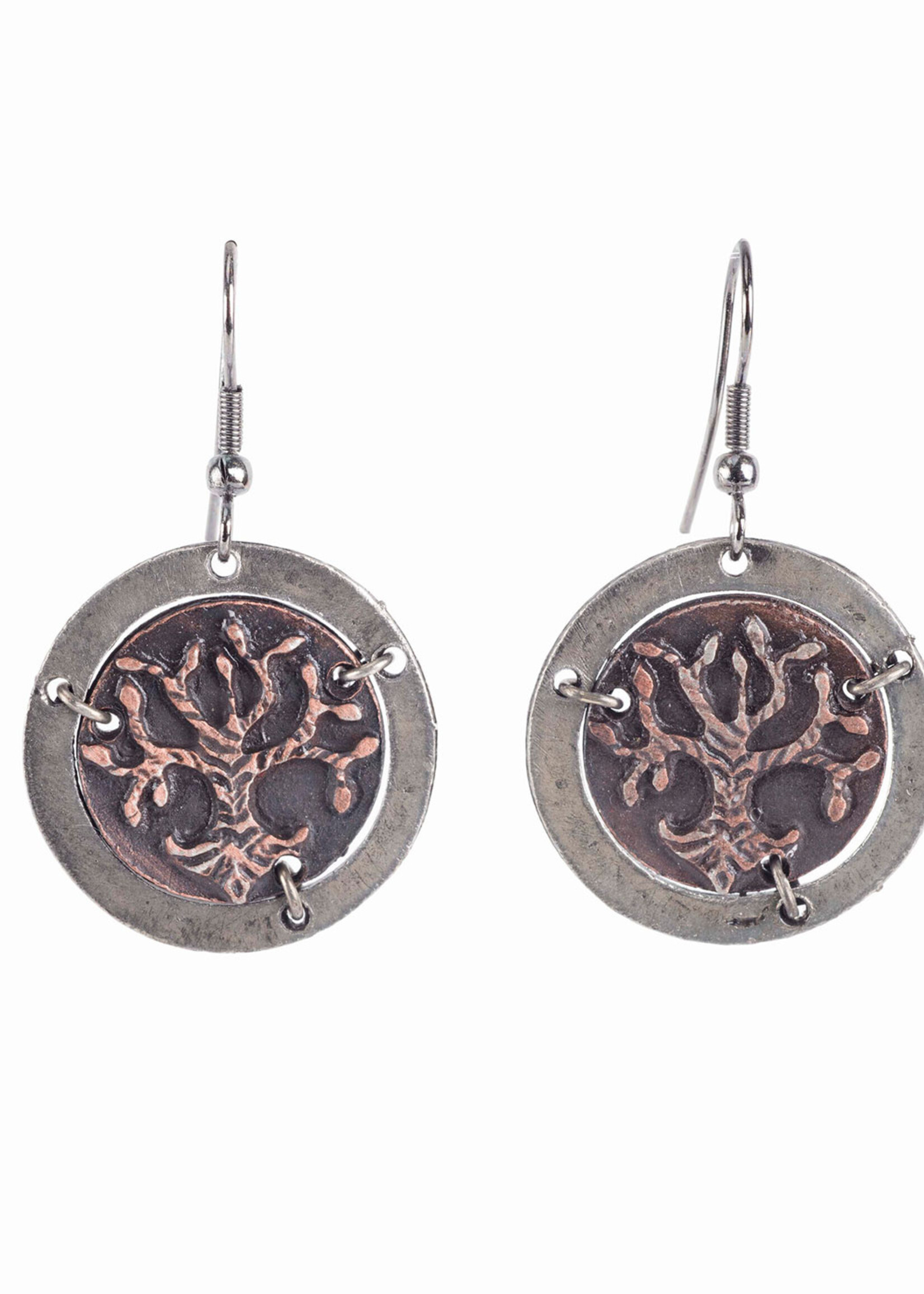 Benjamin International Copper Tree of Life Earrings