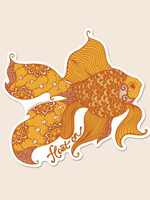 Soul Flower Float On Goldfish Sticker