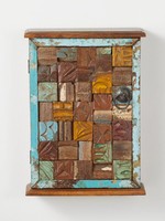 SERRV Reclaimed Wood Block Wall Cabinet