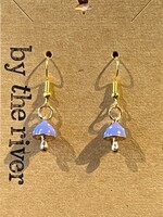 By the River Jewelry Small Mushroom Purple Charm Earrings