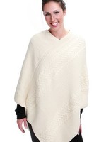 Green 3 Apparel Natural Cotton Cable Poncho