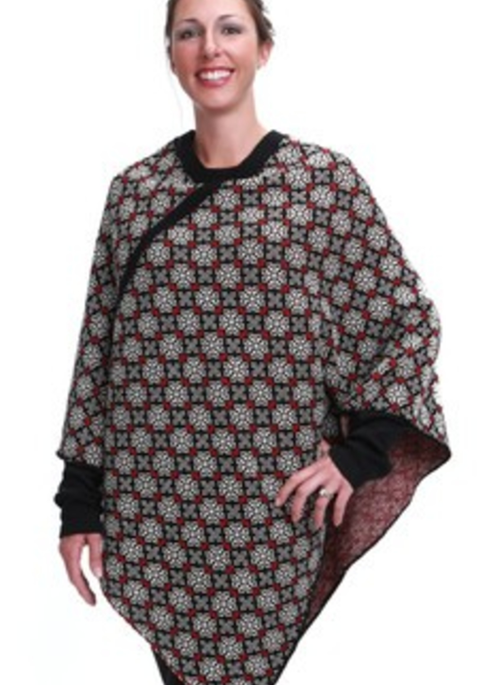 Green 3 Apparel Snowflake Poncho