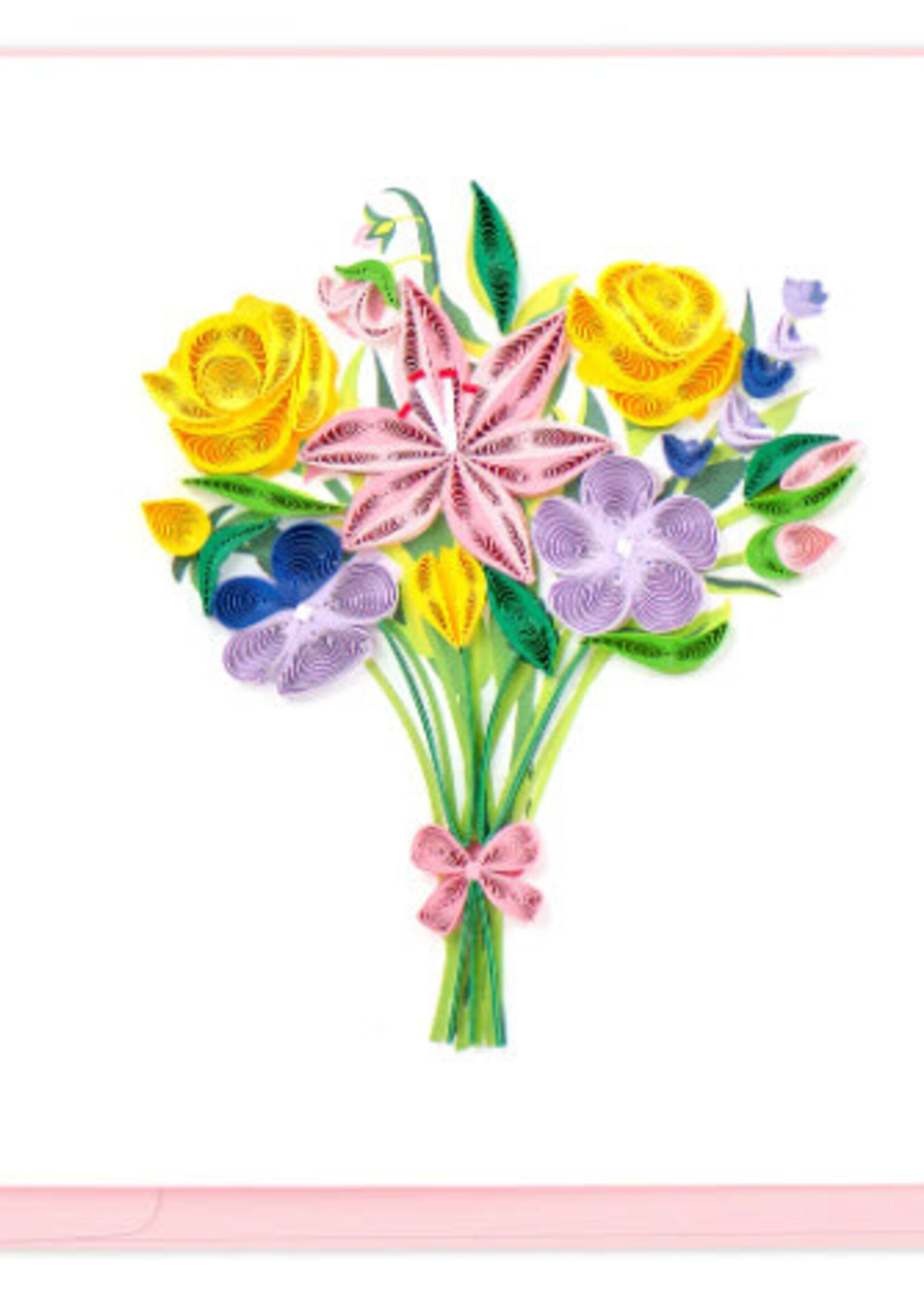 Quilling Card Spring Bouquet Quilled Greeting Card