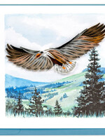 Quilling Card Soaring Eagle Quilled Greeting Card