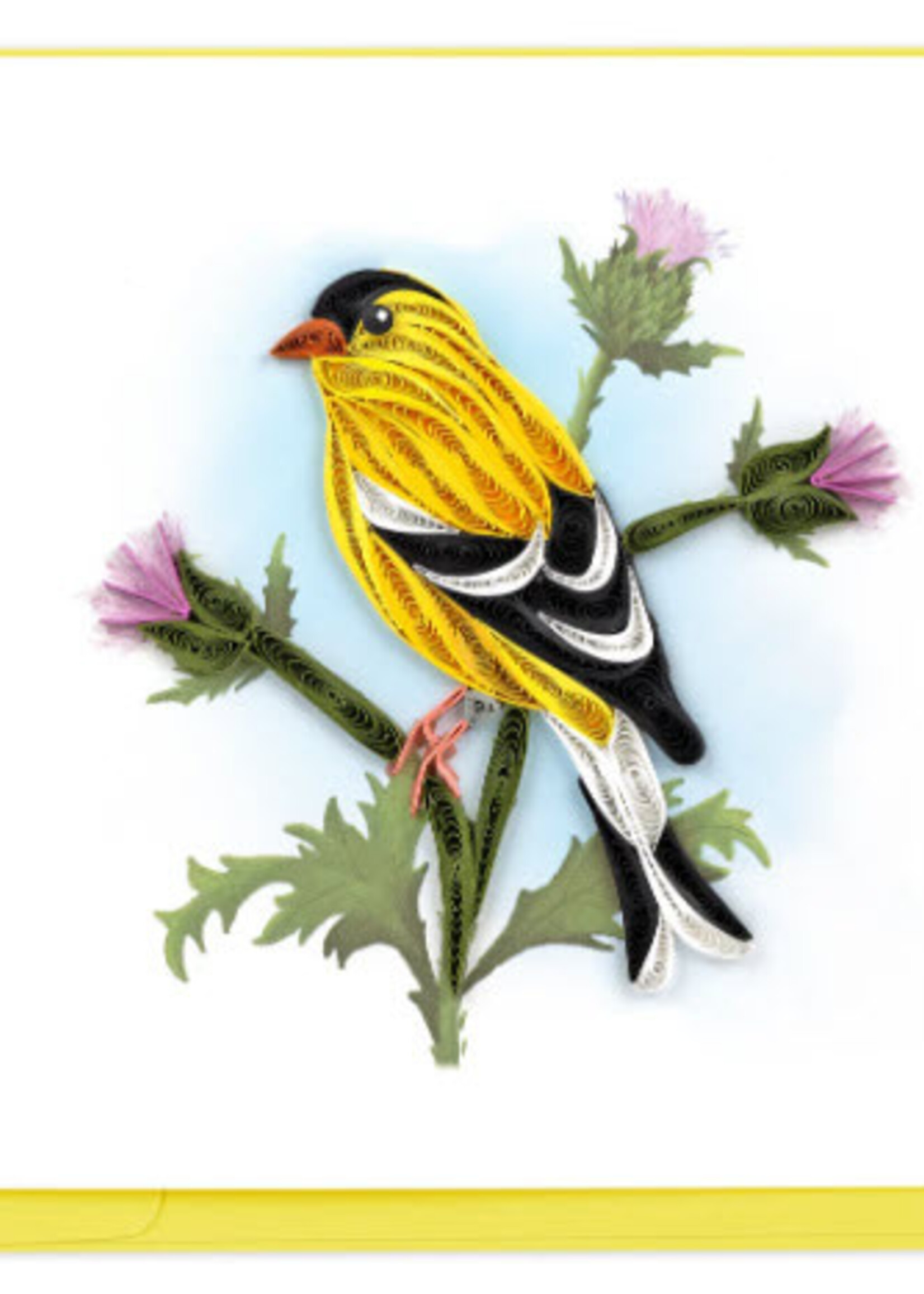 Quilling Card American Goldfinch Quilled Greeting Card
