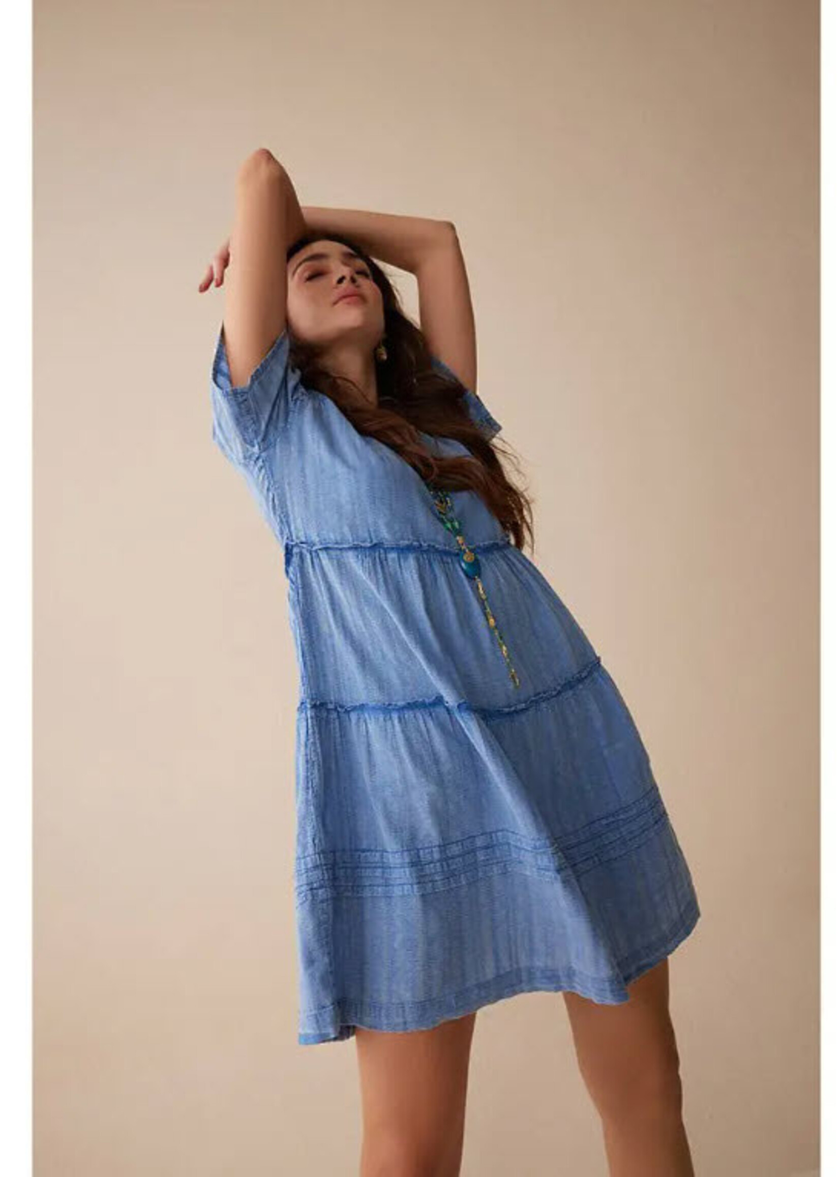 Myra Bag BoheraCeleste Textured Tiered Dress