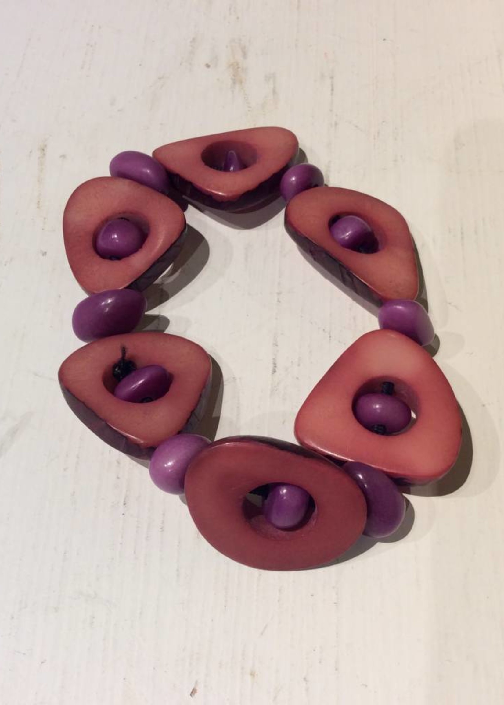 Tagua Thick Slice & Chip Bracelet