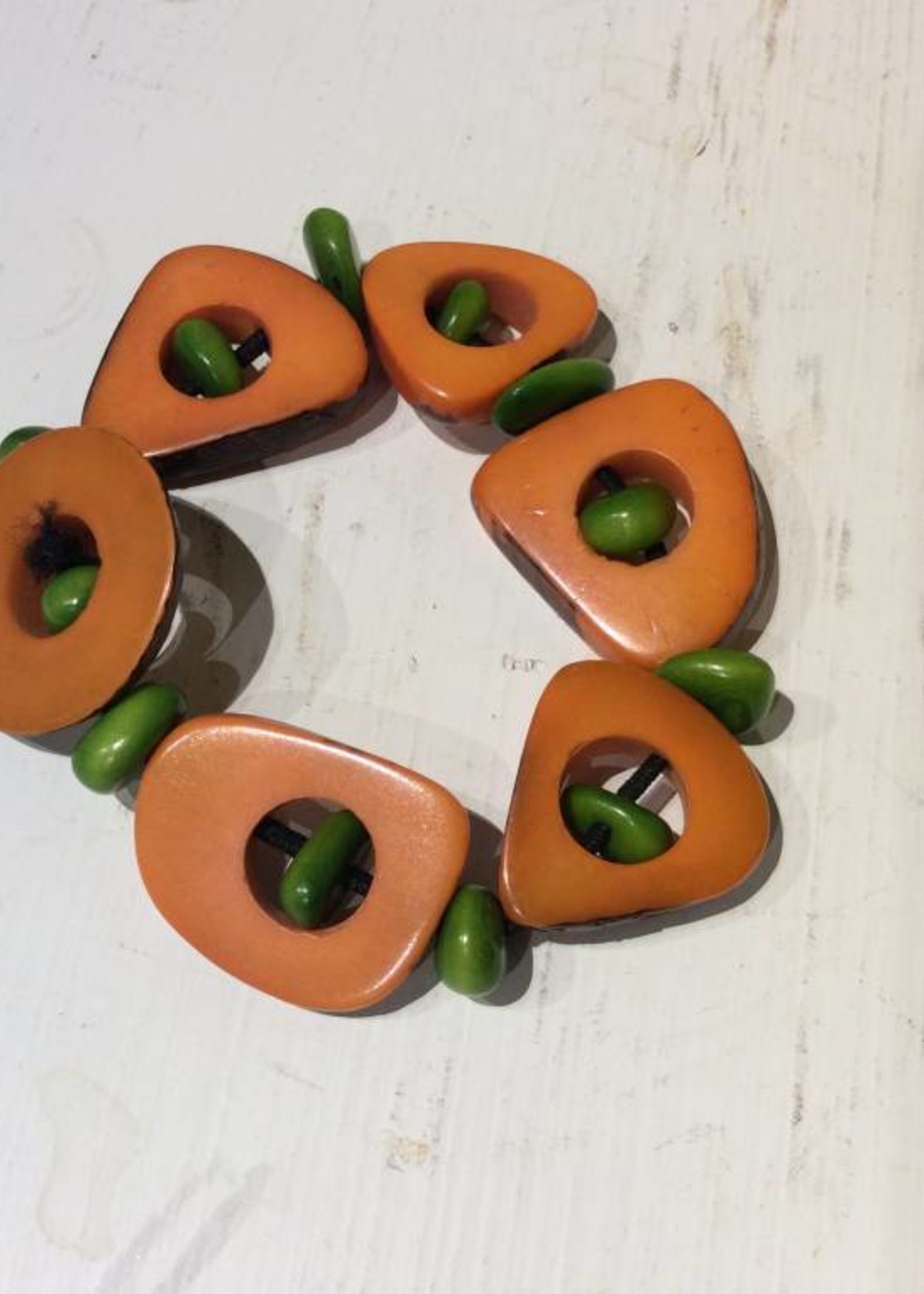 Tagua Thick Slice & Chip Bracelet
