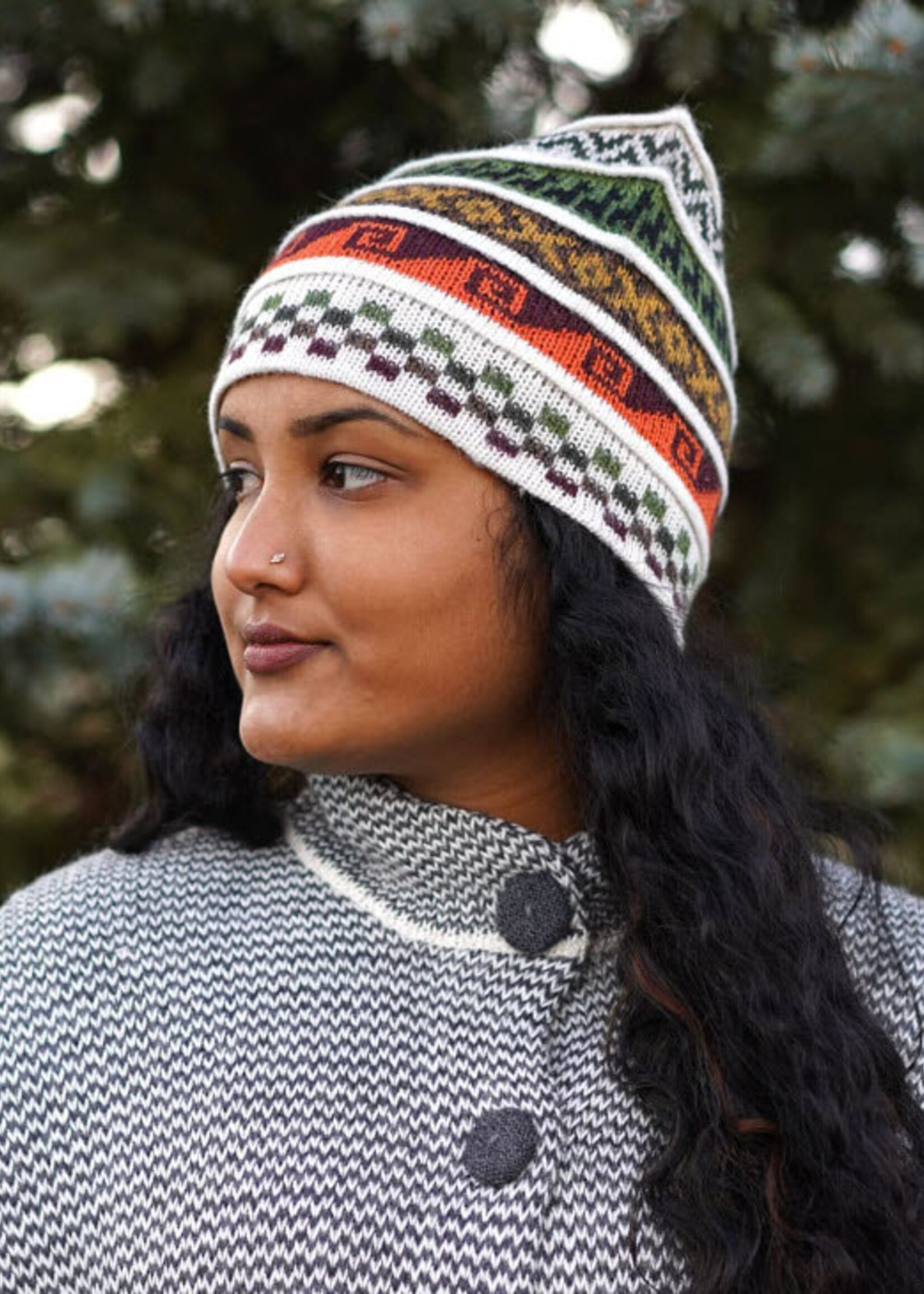 Minga Imports Alpaca Reversible Beanie Hat