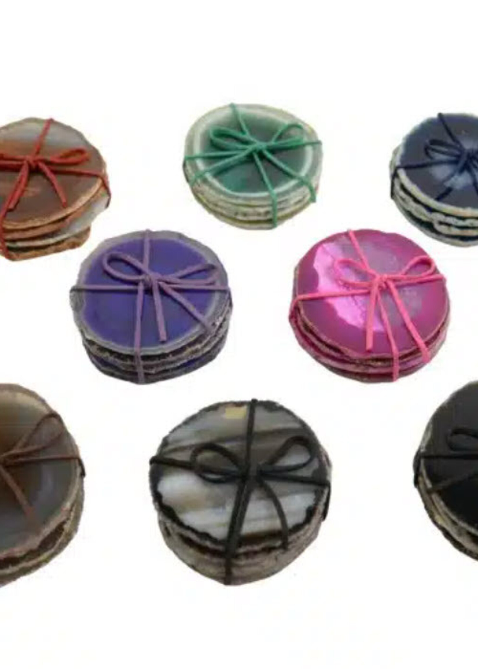 Minga Imports Agate Coaster Set Of 4