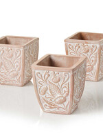 SERRV Solstice Blooms Terracotta Planters