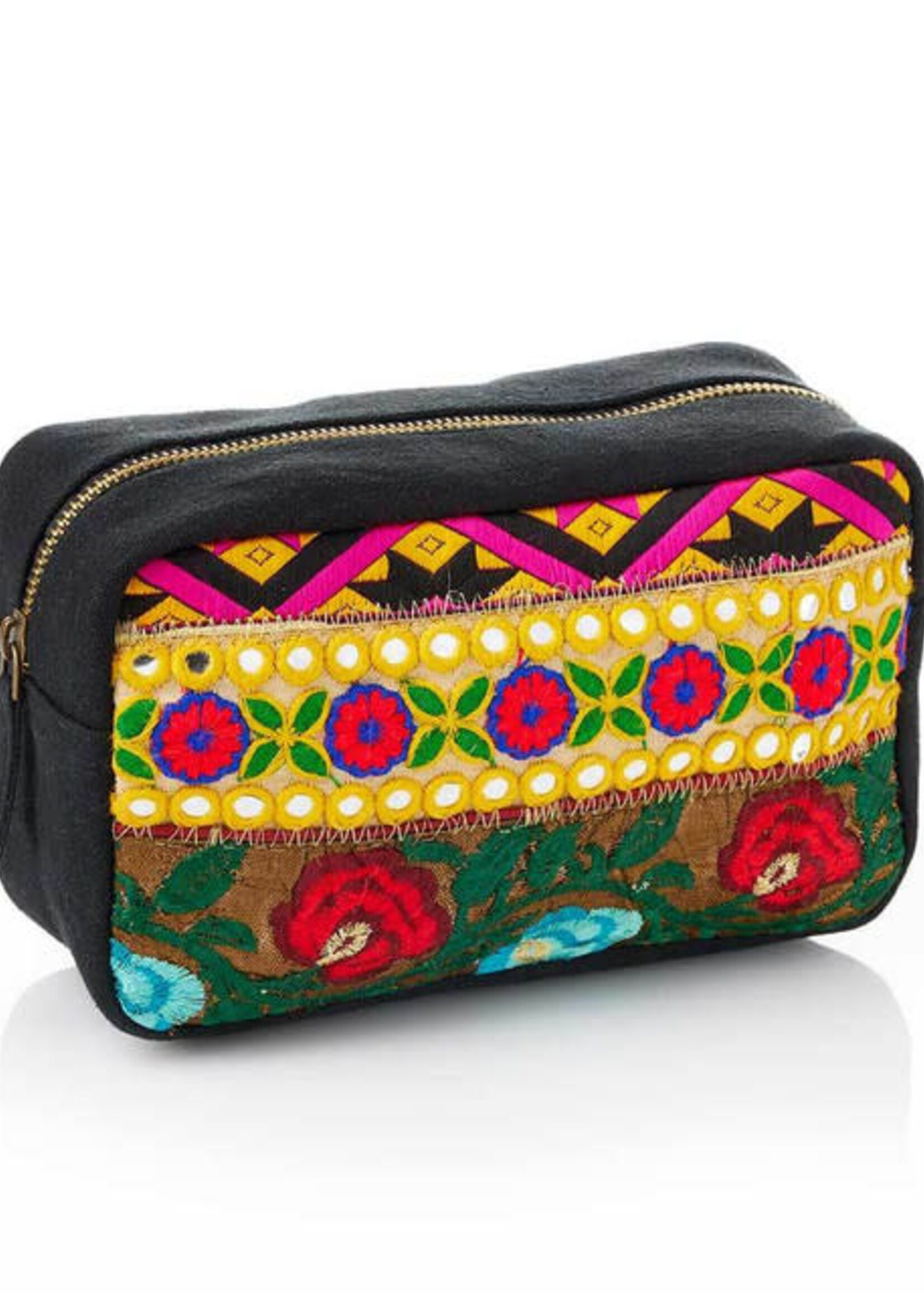 SERRV Isha Embellished Sari Makeup Bag