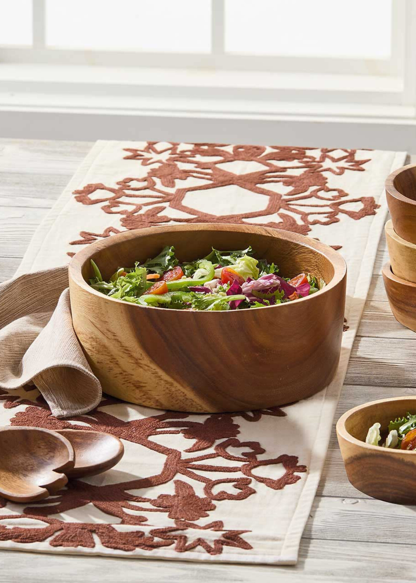 SERRV Acacia Wood Salad Set