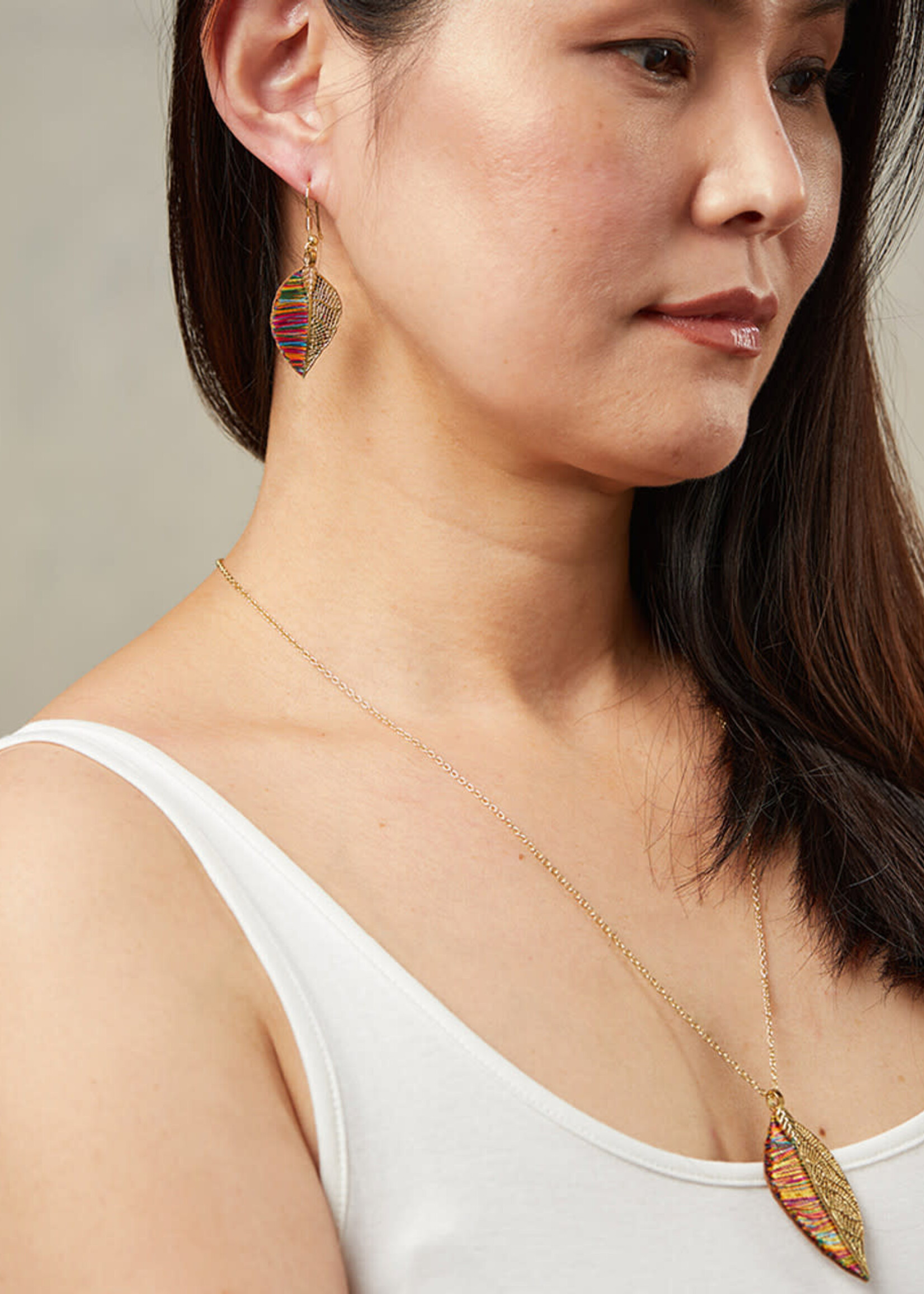 SERRV Sunara Leaf Pendant Necklace