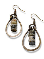 Banjara agate row earrings