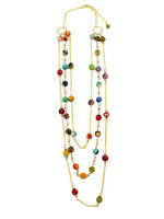 Multi-layered beaded kantha neckalce