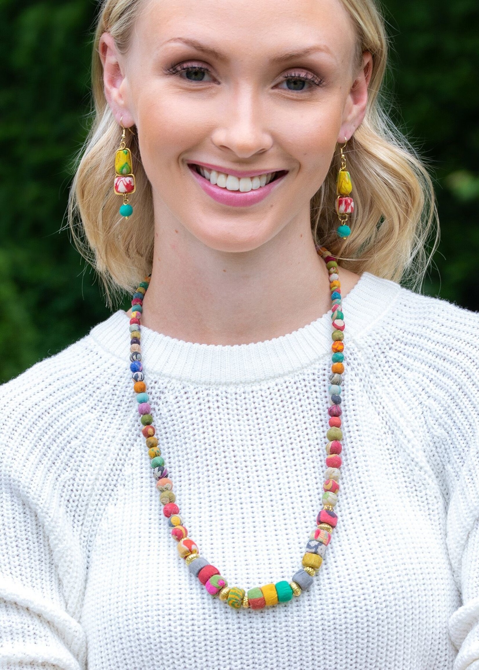 Sm to Md round kantha necklace