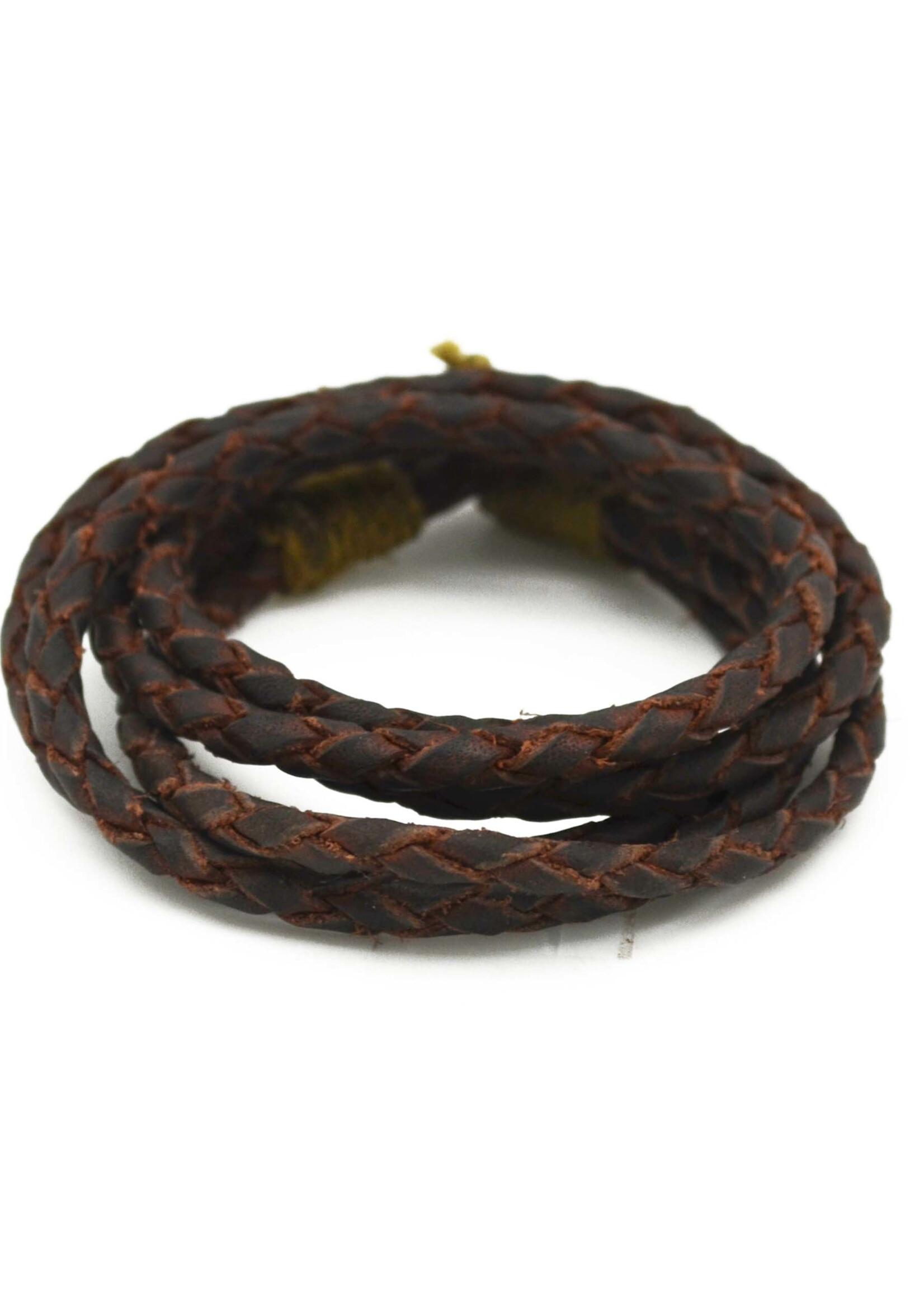 Aadi Recycled Leather Braided Cord Mens Bracelet