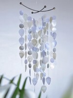 Capiz Shell Leaf Chime - Silver Lining