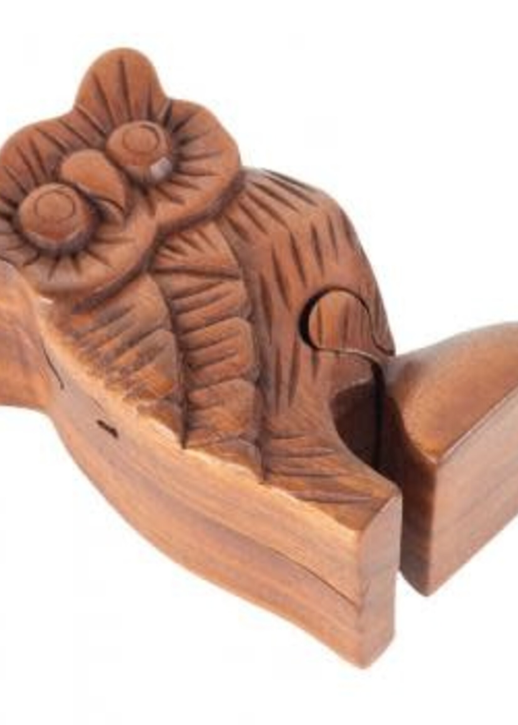 Benjamin International Wooden Owl Puzzle Box