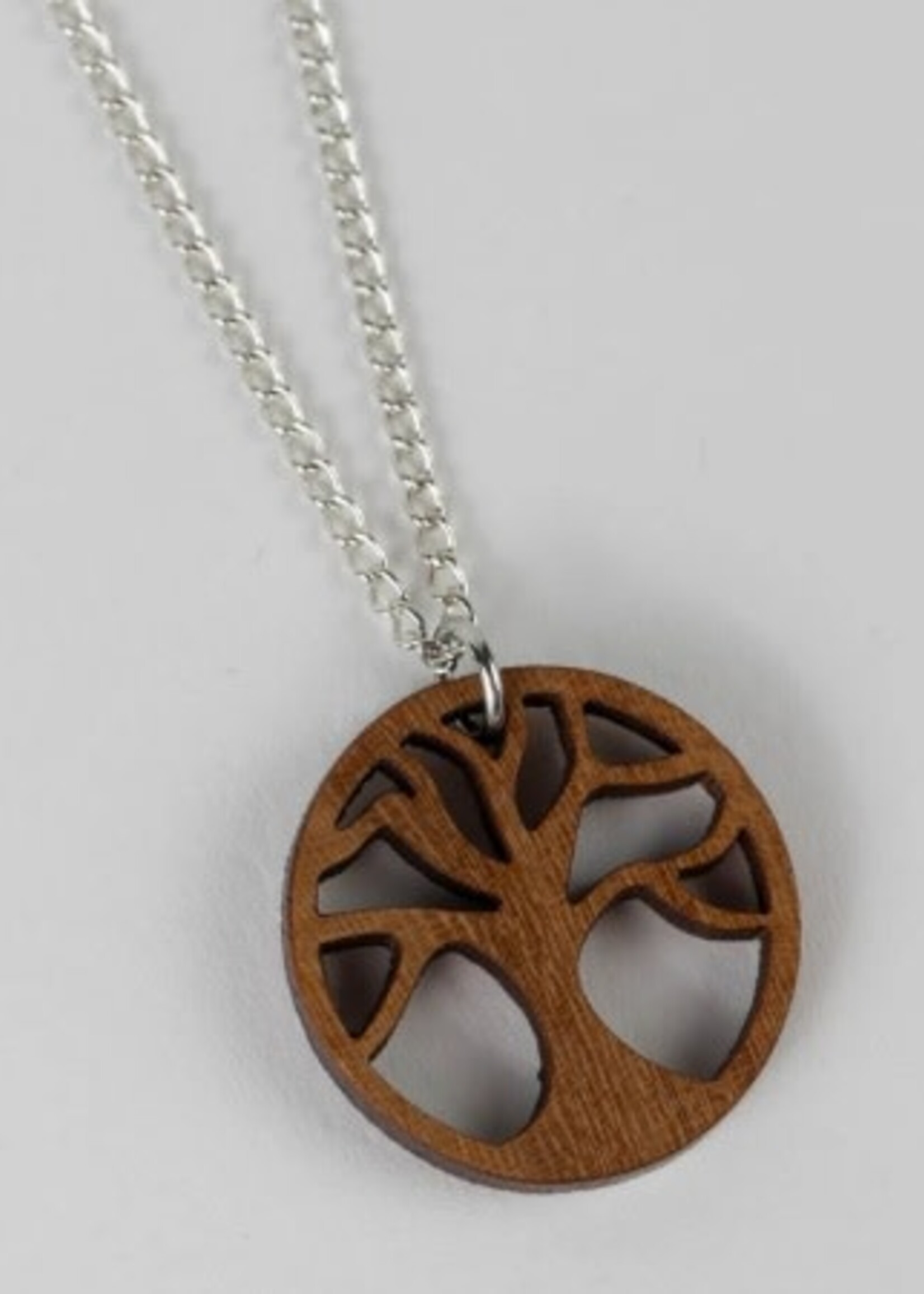 Tree of life wood necklace