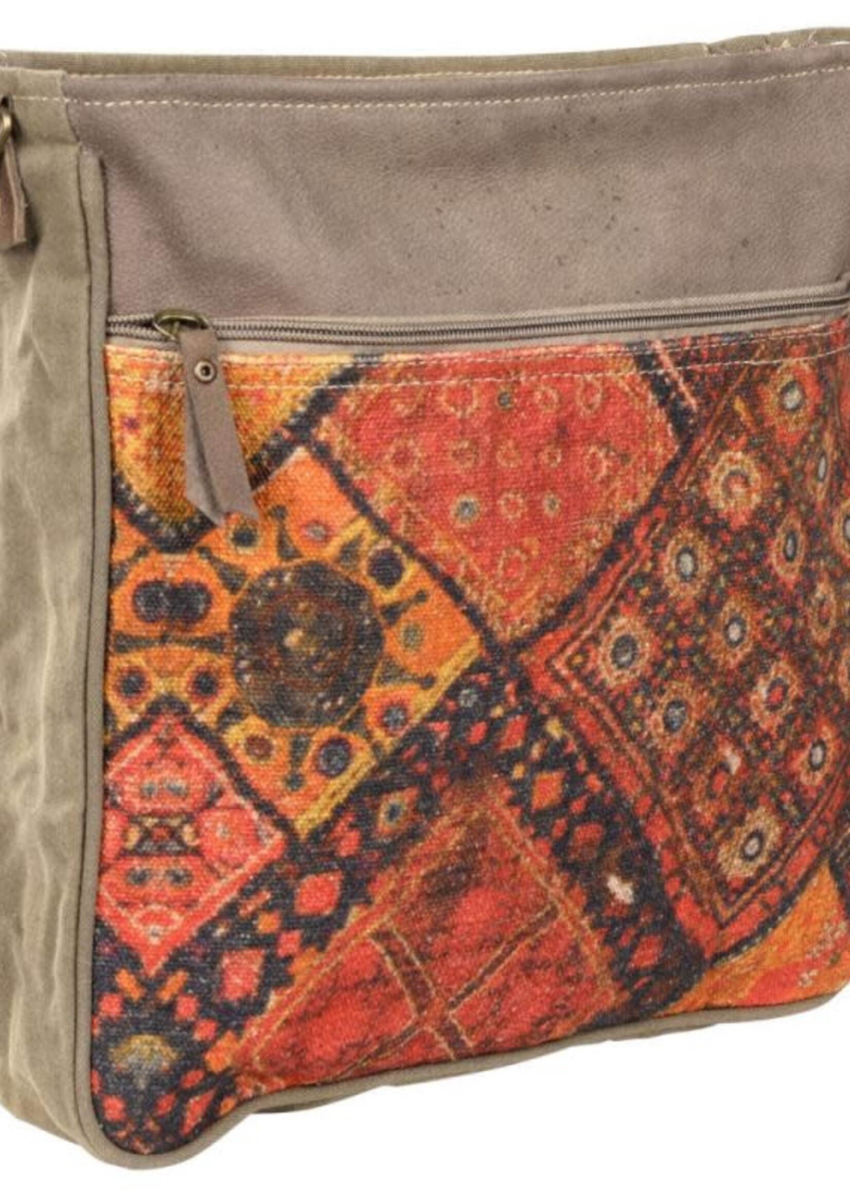 Recycled pink org shoulder bag