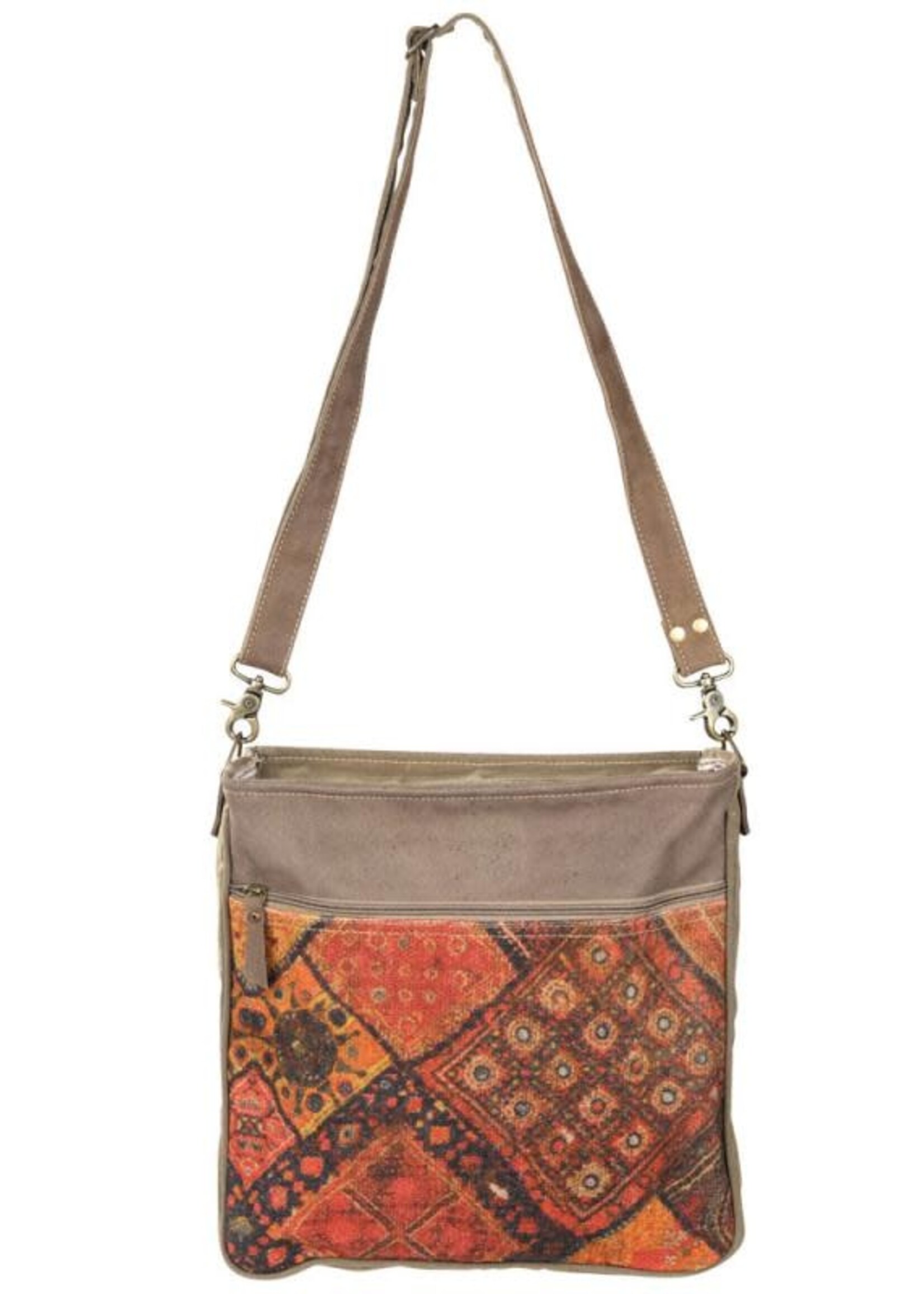 Recycled pink org shoulder bag