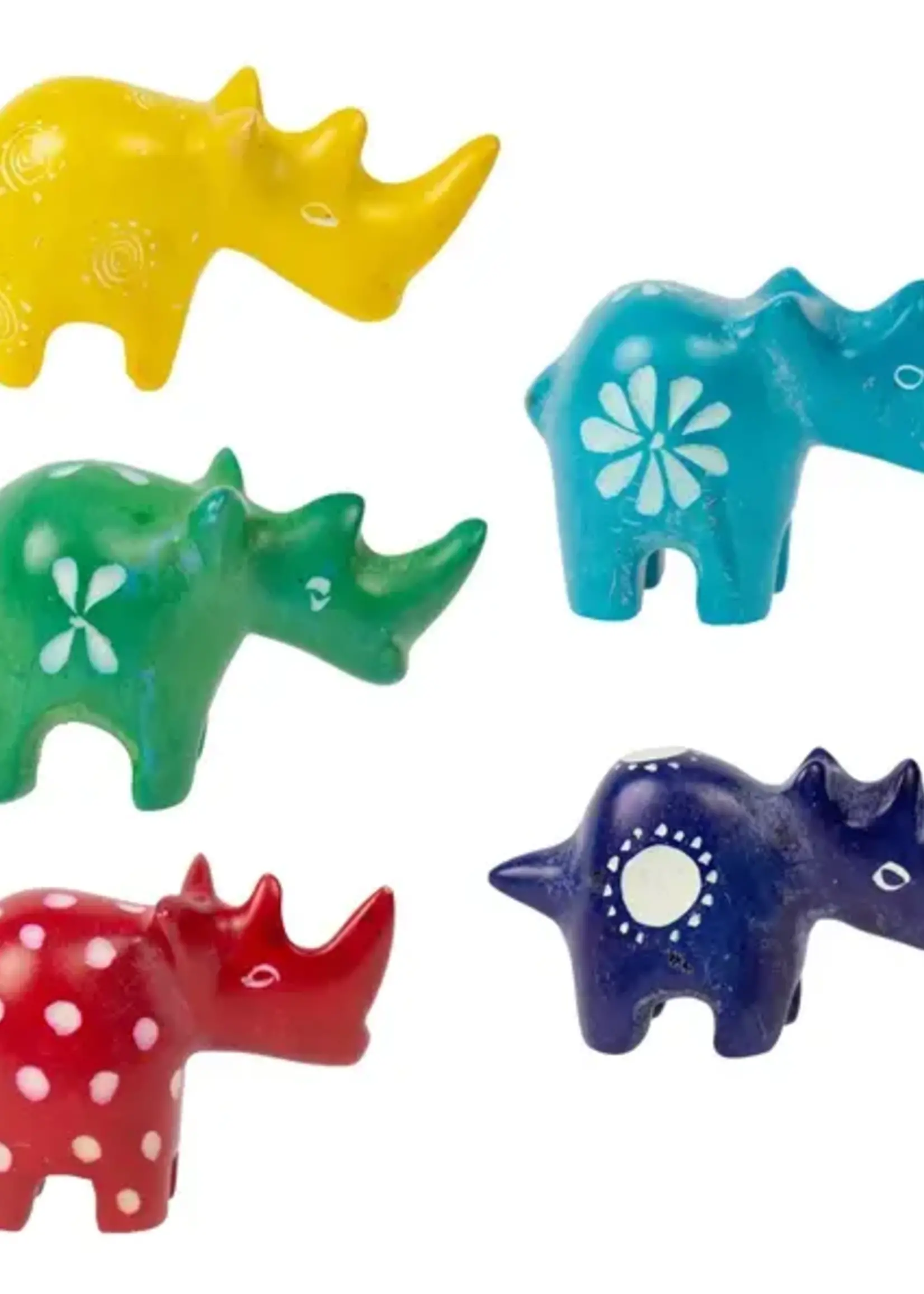 Global Crafts Soapstone Mini Rhinos