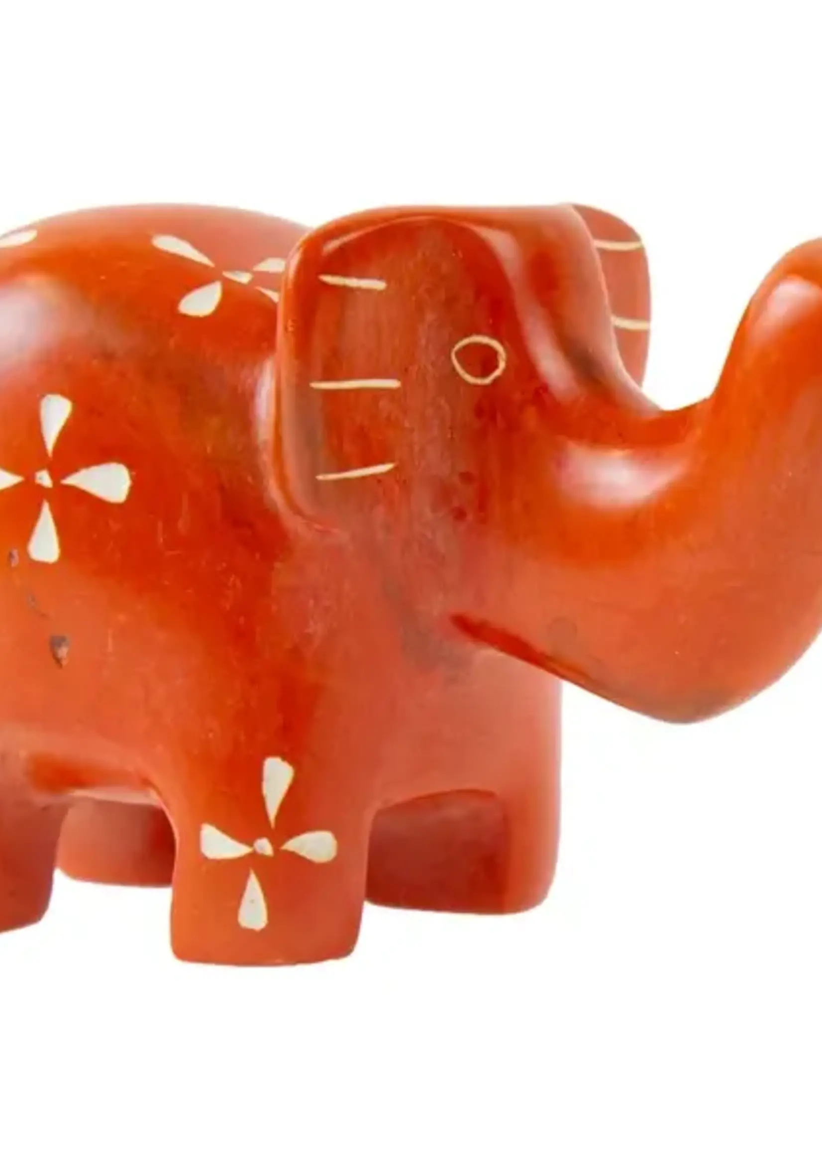 Global Crafts Medium Soapstone Elephants