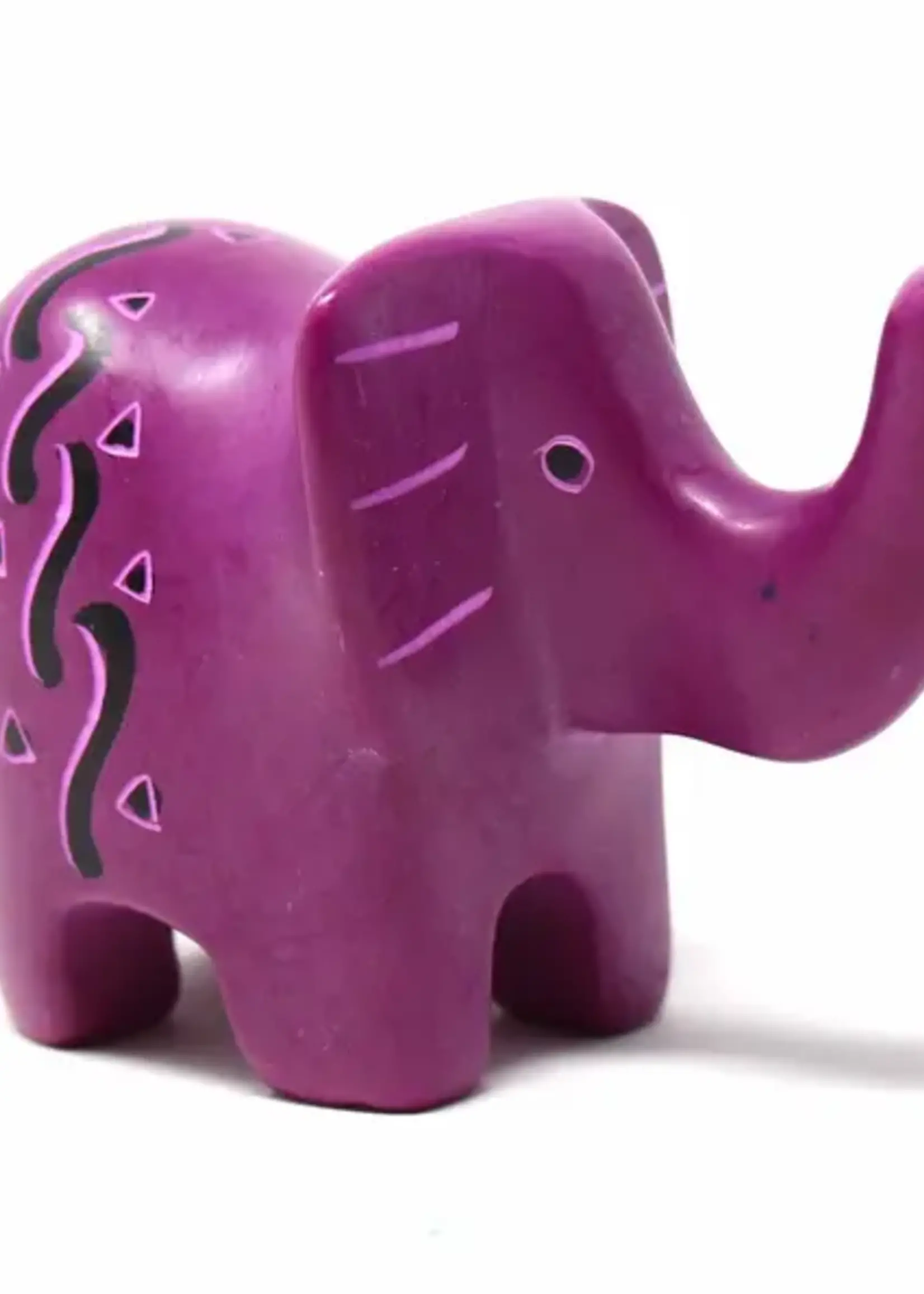Global Crafts Medium Soapstone Elephants