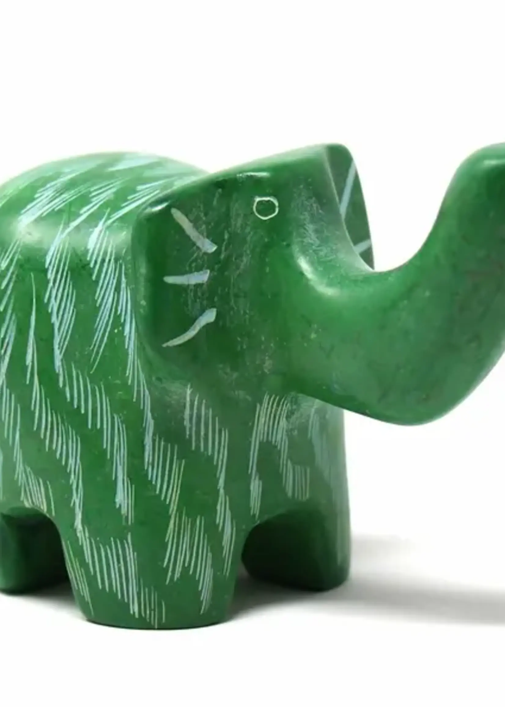 Global Crafts Medium Soapstone Elephants