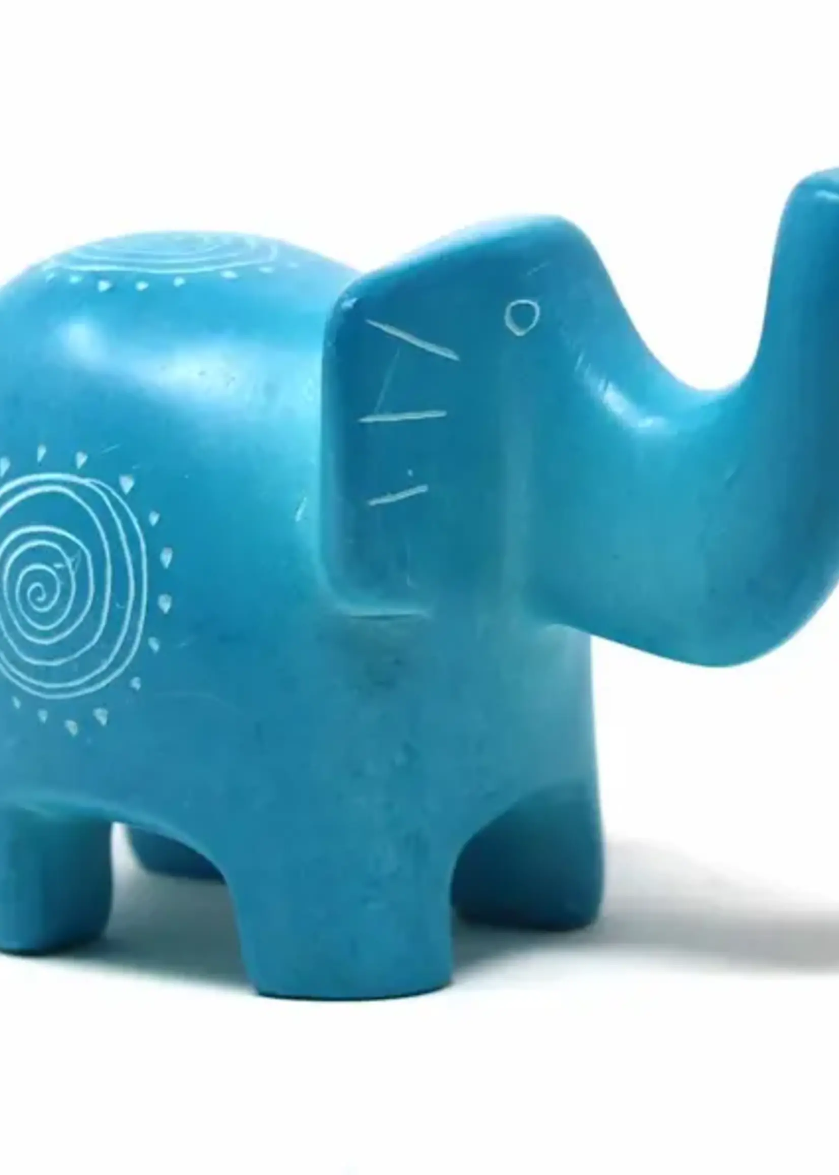 Global Crafts Medium Soapstone Elephants