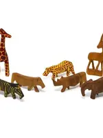 Global Crafts Mini Wood Safari Animals - set of 7