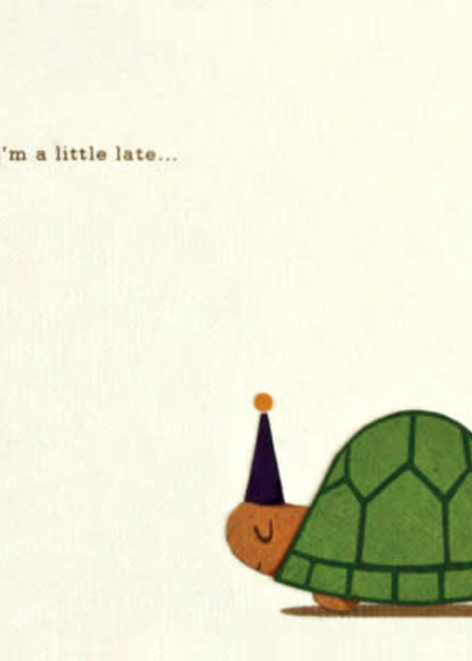 Good Paper Turtle Belated Birthday Card