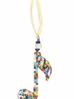Global Mamas TS Beaded Ornament Single Music Note - rainbow