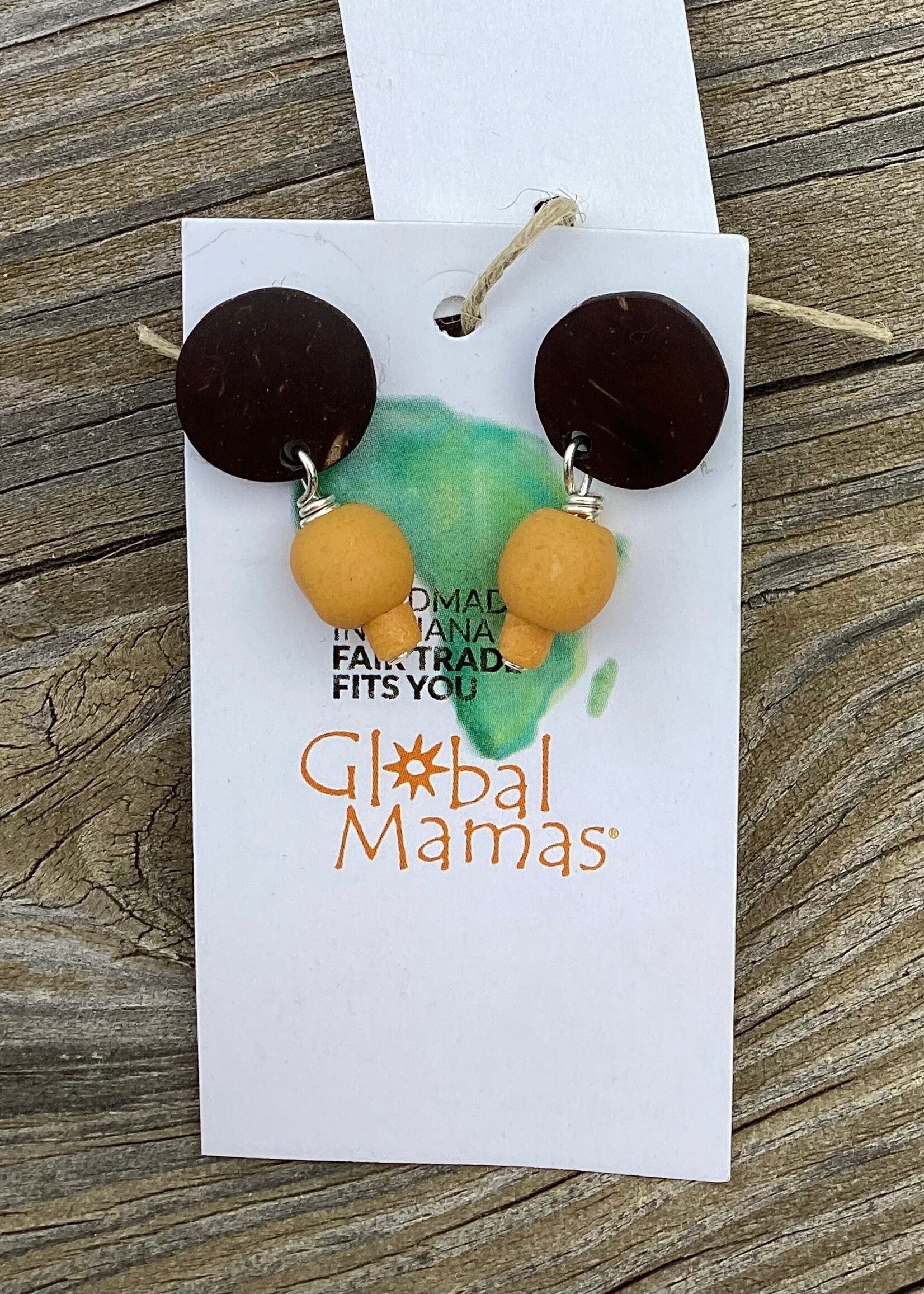 Global Mamas TS Coconut Stud Earrings