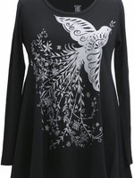 Metallic Dove LS Tunic