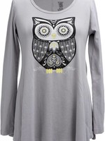 Retro Owl LS Tunic