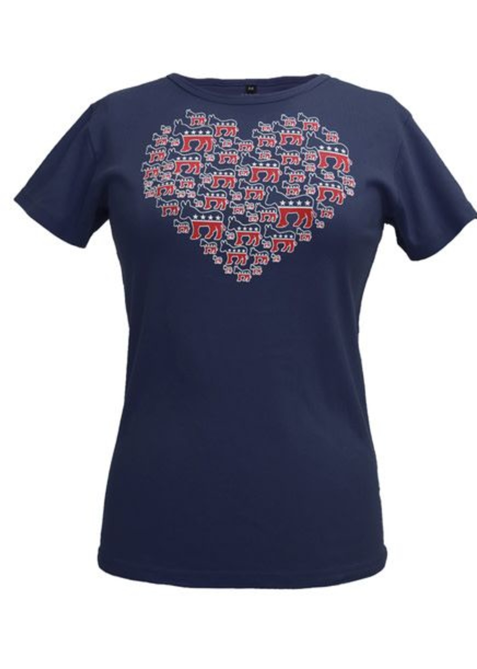 Green 3 Apparel Democrat Heart SS Tee