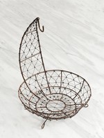 Wire Mesh Footed Fruit Hanger Basket