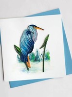 Quilling Card Blue Heron