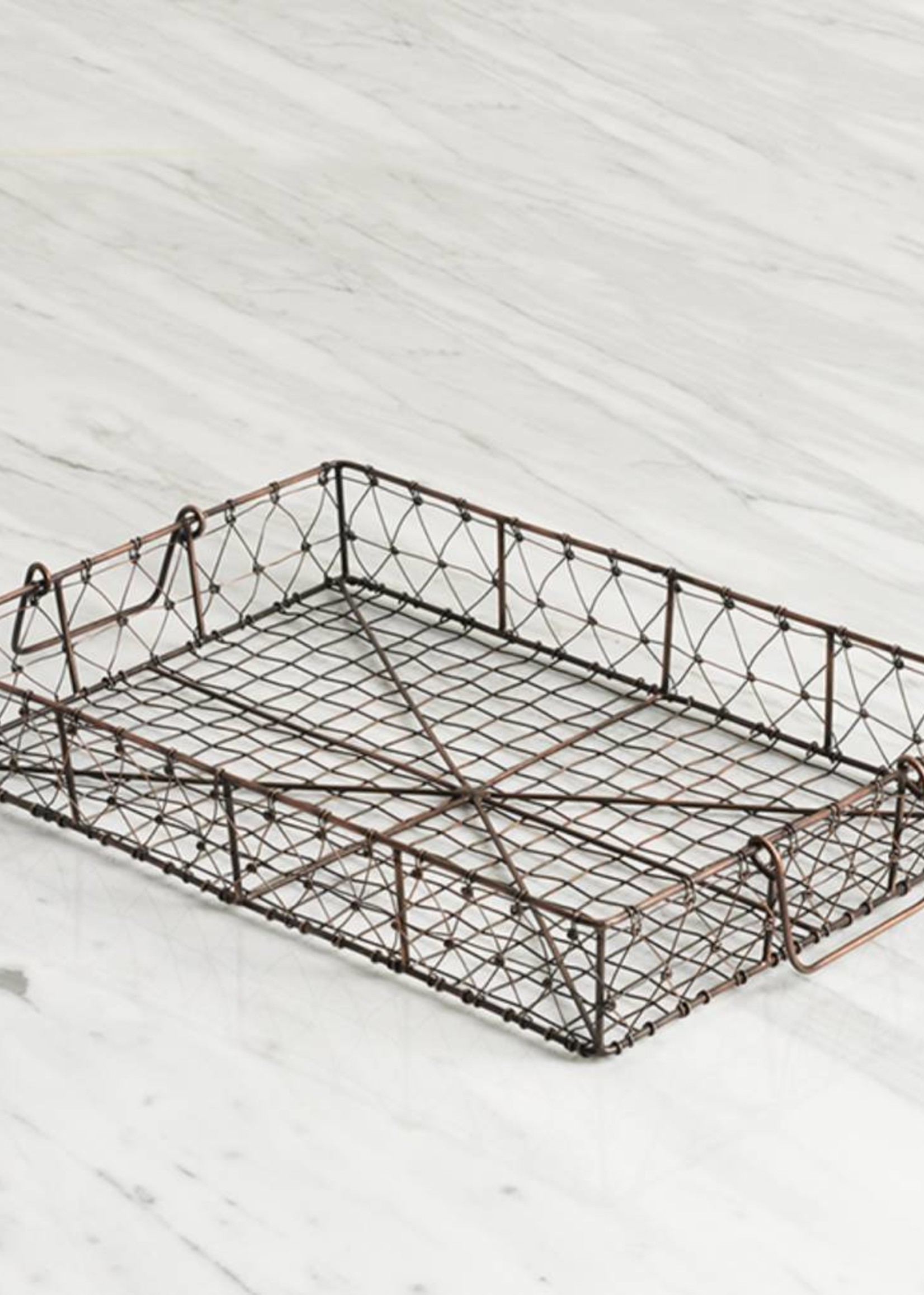 Wire Mesh Tray with Swing Handles