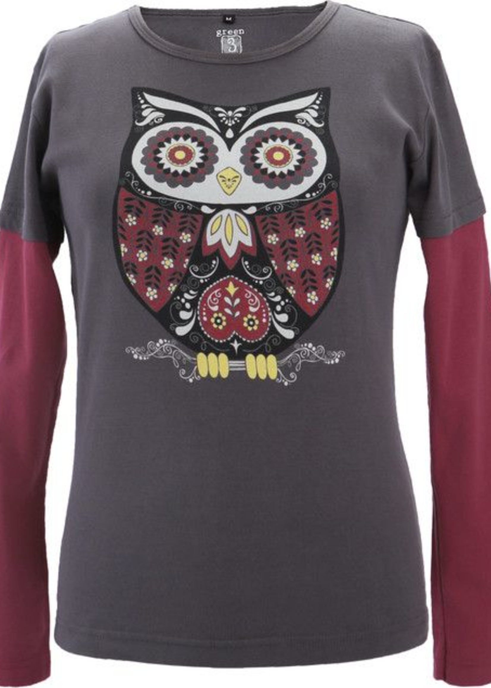 Green 3 Apparel Retro Owl