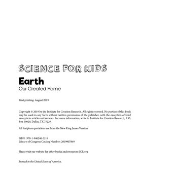 Earth: Our Created Home - eBook