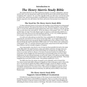 Dr. Henry Morris The Henry Morris Study Bible - Leather
