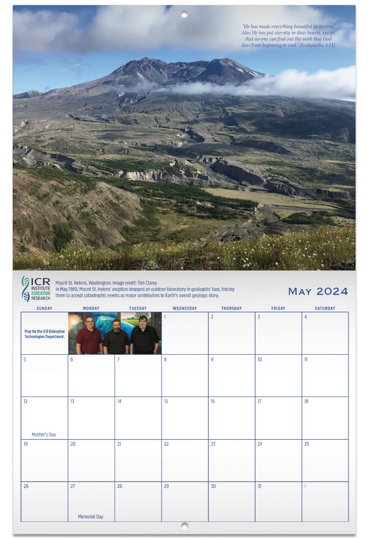 ICR Calendar Large Institute for Creation Research