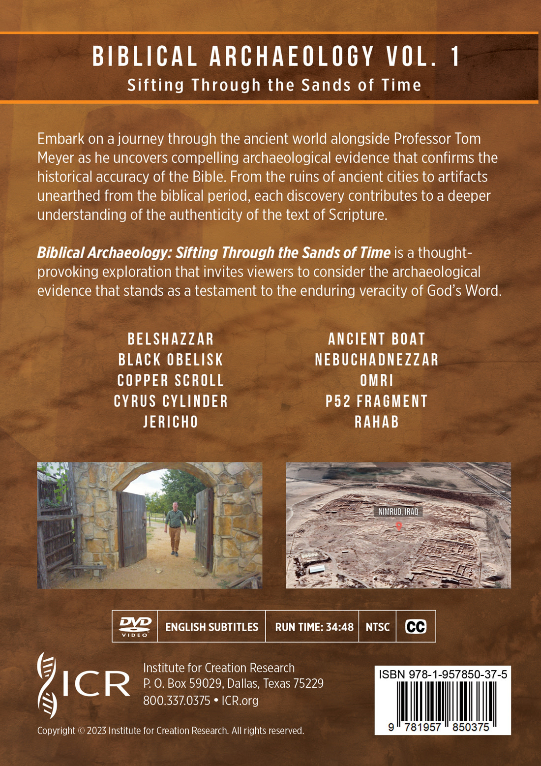 Biblical Archaeology Vol 1 Sifting Through the Sands of Time Institute for Creation Research